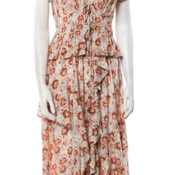 NEW ULLA JOHNSON Avia Midi Dress in Wisteria S $795 - Picture 8 of 8